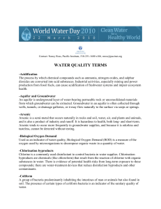 water quality terms
