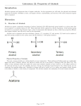 Laboratory 22: Properties of Alcohols Introduction Discussion