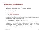 Estimating a population mean