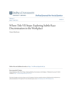 Where Title VII Stops: Exploring Subtle Race Discrimination in the