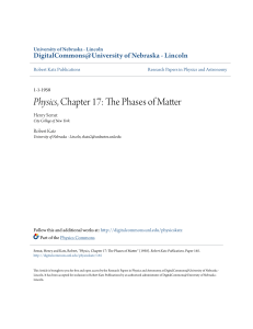 Physics, Chapter 17: The Phases of Matter