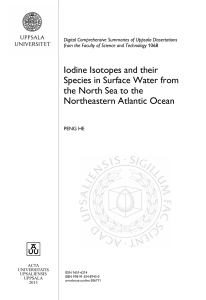 Iodine Isotopes and their Species in Surface Water from the