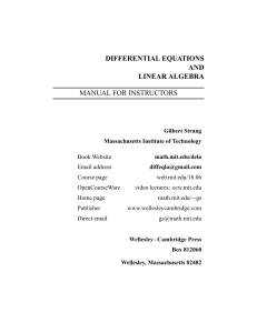 differential equations and linear algebra manual