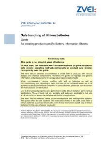 Safe handling of lithium batteries