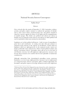 ARTICLE National Security Interest Convergence