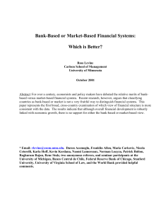 Bank-Based or Market-Based Financial Systems: Which