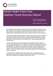 Mental Health Crisis Care: Waltham Forest Summary Report