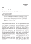 Abundance of pelagic chaetognaths in northwestern Persian Gulf