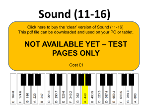 Sound (11-16) - schoolphysics