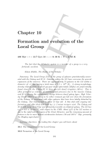 Chapter 10 Formation and evolution of the Local Group