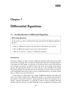 Dierential Equations