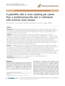 A paleolithic diet is more satiating per calorie than a mediterranean