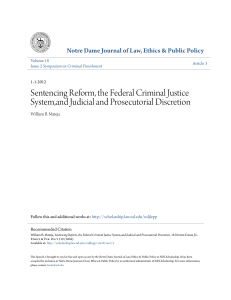 Sentencing Reform, the Federal Criminal Justice