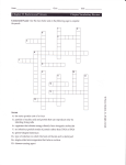 Crossword Pazzle Across 4. the outer protein coat of a virus 5