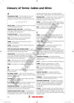 Glossary of Terms: Cables and Wires