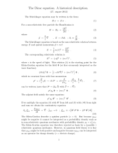 The Dirac equation. A historical description.