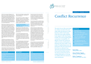 Conflict Recurrence - Peace Research Institute Oslo
