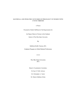 maternal and pediatric outcomes of pregnancy