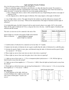 Solve the following problems using the intensity equation