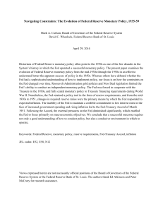 Navigating Constraints: The Evolution of Federal Reserve Monetary