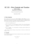 EC 131 - Price Controls and Taxation
