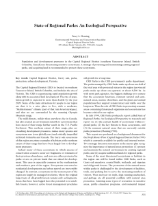 State of Regional Parks: An Ecological Perspective