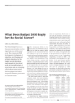 What Does Budget 2010 Imply for the Social Sector?