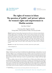The rights of women in Islam - SAS-Space