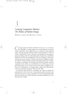 Creating Competitive Markets: The Politics of Market Design