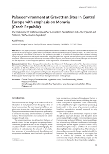 Palaeoenvironment at Gravettian Sites in Central Europe with