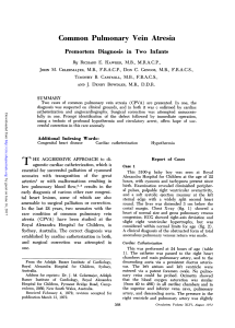 Common Pulmonary Vein Atresia