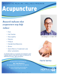 Research indicates that acupuncture may help reduce: