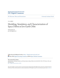 Modeling, Simulation, and Characterization of Space Debris in low