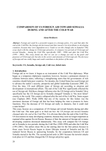 comparison of us foreign aid toward somalia during and after the