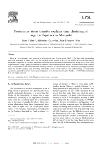 Postseismic stress transfer explains time clustering of large