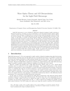 Wave Optics Theory and 3-D Deconvolution for the Light Field