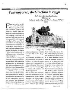 Contemporary Architecture in Egypt