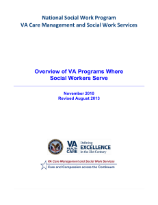 Overview of VA Programs Where Social Workers Serve