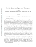 On the Quantum Aspects of Geophysics