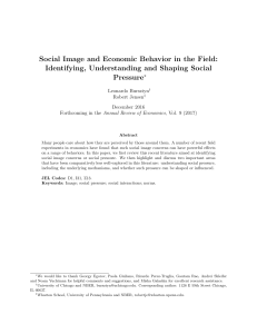 Social Image and Economic Behavior in the Field