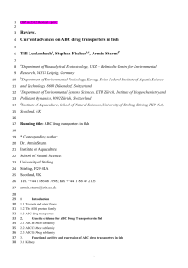 Review. Current advances on ABC drug transporters in fish