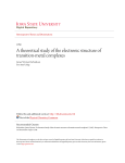 A theoretical study of the electronic structure of transition