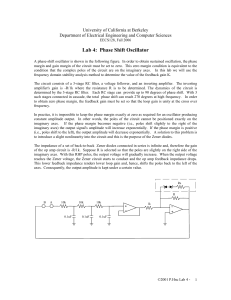 Lab 4: Phase Shift Oscillator - EECS: www