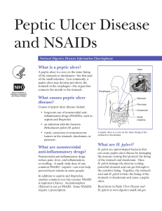 NSAIDS and Peptic Ulcers - Gastroenterology And Internal Medicine