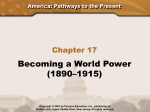 Becoming a World Power (1890–1915)