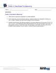 Center 3: Data Sheet For Measuring