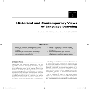 Historical and Contemporary Views of Language Learning