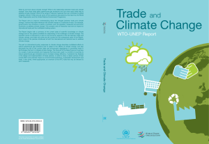 Trade And Climate Change - WTO-UNEP Report