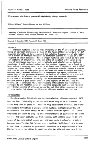 DNA sequence selectivity of guanine–N7 alkylation by nitrogen