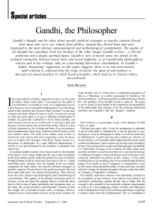 Gandhi, the Philosopher - Centre for the Study of Culture and Society